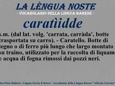 I termini dimenticati del dialetto barese